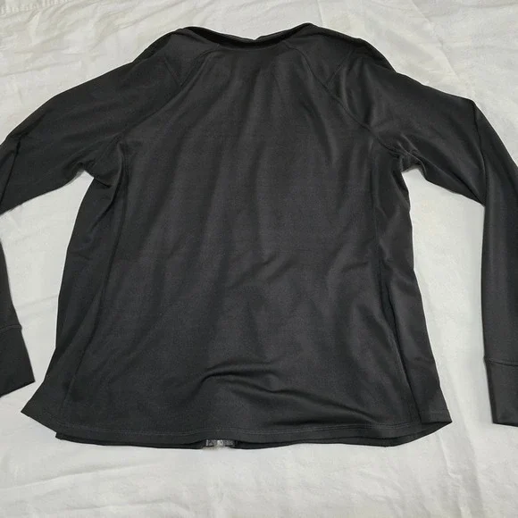 Old Navy Go-Dry Women's Sleek Black Full-Zip Jacket Thin 2X /0032 - Picture 2 of 3